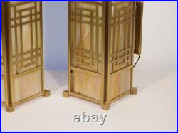 Pr Frank Lloyd Wright Collection Wall Sconces by Frederick Raymond Ca. 1992