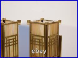 Pr Frank Lloyd Wright Collection Wall Sconces by Frederick Raymond Ca. 1992