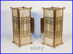 Pr Frank Lloyd Wright Collection Wall Sconces by Frederick Raymond Ca. 1992