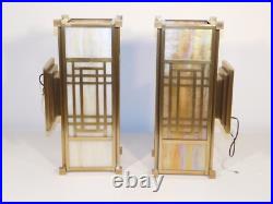 Pr Frank Lloyd Wright Collection Wall Sconces by Frederick Raymond Ca. 1992