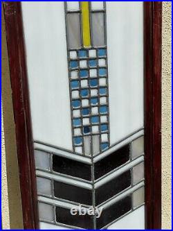 Prairie Style Arts & Crafts Stained Glass Windows, style of Frank Lloyd Wright