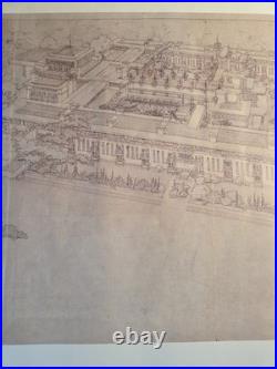 Print of Imperial Hotel Tokyo Frank Lloyd Wright Conceptual Drawing Poster Large