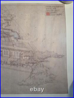 Print of Imperial Hotel Tokyo Frank Lloyd Wright Conceptual Drawing Poster Large