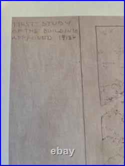 Print of Imperial Hotel Tokyo Frank Lloyd Wright Conceptual Drawing Poster Large