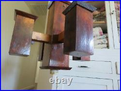 Pulled From a FRANK LlOYD WRIGHT HOUSE Vintage MCM Wood Missionary Chandelier