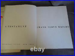 RARE 1928 Frank Lloyd Wright Collection & Testament & Drawings 3 Books ch1120