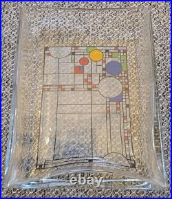 RARE 1997 FRANK LLOYD WRIGHT Engizia VASE Coonley Playhouse Stained Glass Design