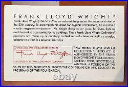 RARE 2010 Frank Lloyd Wright Foundation Lacquer Luxfer Prism Box 5 COA