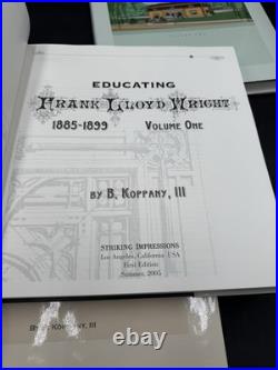 RARE Educating Frank Lloyd Wright, 1885-1899 by Frank Lloyd Wright. B. Koppany