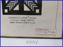 RARE Frank Lloyd Wright Robie House Design Wall Art Copper & Brass 13 x 13