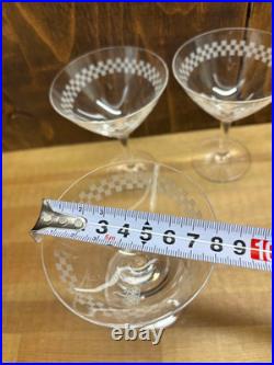 RARE Frank Lloyd Wright The Imperial Hotel Cocktail Martini Glass Pair Set of 2