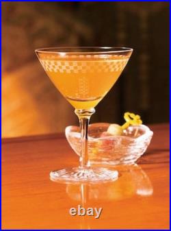 RARE Frank Lloyd Wright The Imperial Hotel Cocktail Martini Glass Pair Set of 2