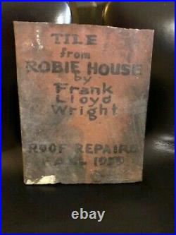 RARE Frank Lloyd Wright architectural salvage robie roof tile remodel in 1950s