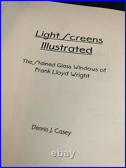 RARE Frank Lloyd Wrights Lightscreens books patterns 5 total books