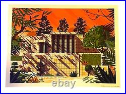 RARE GEORGE TOWNLEY Frank Lloyd Wright STORER HOUSE Limited Ed Print 6/100