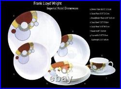 RARE NEW! Vintage NORITAKE Frank Lloyd Wright 7 pc set, Imperial Hotel Japan