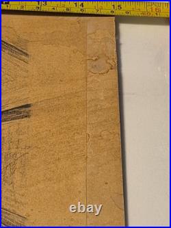 RARE Original Architectural drawing art Doak Martin pupil of Frank Lloyd Wright