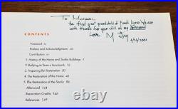 RARE! SIGNED Liz Wright- Building a LegacyRestoration Frank Lloyd Wright's Home