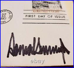 RARE SIGNED President DONALD TRUMP autographed Frank Lloyd Wright Envelope MAGA