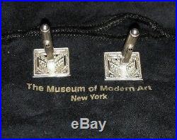 RARE VINTAGE Frank Lloyd Wright 925 Sterling Silver Cufflinks, MOMA New York