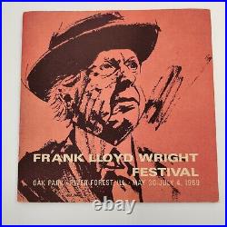 RARE Vintage 1969 Frank Lloyd Wright Festival Oak Park & River Forest Programme