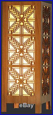 ROBIE SCONCE Frank Lloyd Wright LIGHT BOX LAMP 15.5 Etched Wood USA MADE Lg