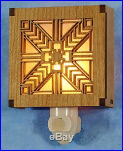 ROBIE SCONCE Frank Lloyd Wright LIGHT BOX LAMP 15.5 Etched Wood USA MADE Lg