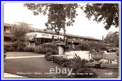 RPPC Frank Lloyd Wright Hotel Geneva Lake Geneva WI Cancel 1941 Demoed 1970