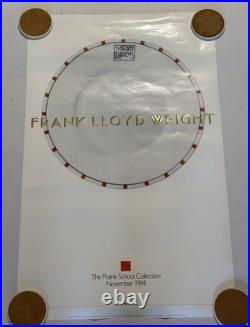 Rare 1984 Frank Lloyd Wright The Prairie School Collection Exhibition Poster