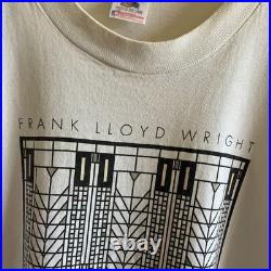 Rare 90S Usa Made Frank Lloyd Wright T-Shirt White Xl