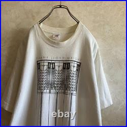 Rare 90S Usa Made Frank Lloyd Wright T-Shirt White Xl