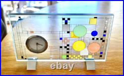 Rare FRANK LLOYD WRIGHT + BULOVA Coonley Playhouse Desk Table Clock Perfect