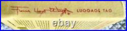 Rare FRANK LLOYD WRIGHT Collectible Artistic Leather Tag 2009 NY MOMA