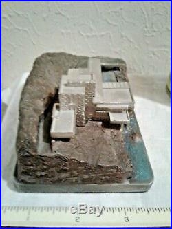 Rare Fallingwater Frank Lloyd Wright Metal Souvenir Building (Edgar Kaufmann)