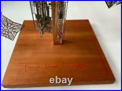 Rare Frank Lloyd Wright 19 Silver Plate Holiday Ornament Store Display Stand