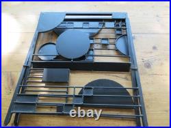 Rare Frank Lloyd Wright Black Metal Magazine Wood Rack Circles Squares Arts Craf