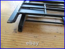 Rare Frank Lloyd Wright Black Metal Magazine Wood Rack Circles Squares Arts Craf