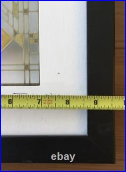 Rare Frank Lloyd Wright Official Design Stained Glass Heath House Art Frame COA
