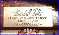 Rare Marshall Field Plaque to commemorate Opening of Frank Lloyd Wright bridge