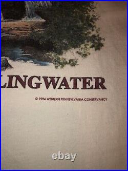 Rare Vintage 90s Frank Lloyd Wright Falling Water Shirt Art Architect Size L