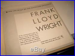 Rare Vintage FRANK LLOYD WRIGHT book, 1925, modern architecture