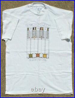 Rare Vtg 80s 1989 Frank Lloyd Wright Study Center Graphic Art T Shirt Size M L