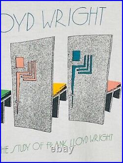 Rare! Vtg 90's Center For The Study Of Frank Lloyd Wright T-shirt S Stitchm/l
