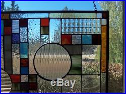 Ready for your Colors! Frank Lloyd Wright Style Stained Glass Window 18 by 20