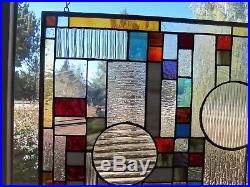 Ready for your Colors! Frank Lloyd Wright Style Stained Glass Window 18 by 20
