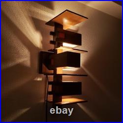 Reproduction Frank Lloyd Wright Taliesin 3 Wall Sconce in Walnut + Converter