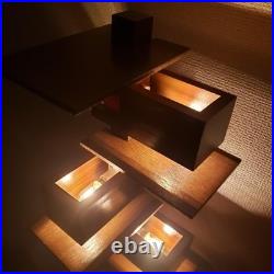 Reproduction Frank Lloyd Wright Taliesin 3 Wall Sconce in Walnut + Converter