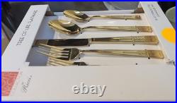 Ricci Frank Lloyd Wright Tree of Life 20 pc. Flatware 18/10 Stainless Steel GOLD