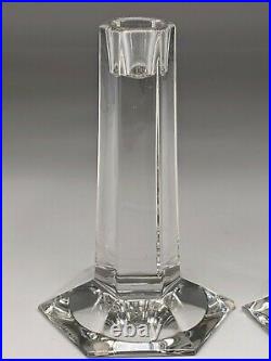 Riedel for Tiffany & Co. Art Glass Frank Lloyd Wright Foundation Candlesticks