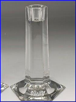 Riedel for Tiffany & Co. Art Glass Frank Lloyd Wright Foundation Candlesticks